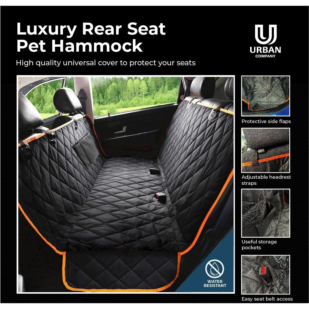 Car Rear Seat Cover Pet Hammock Dog To Fit  Hyundai Santa Fe Waterproof Mat